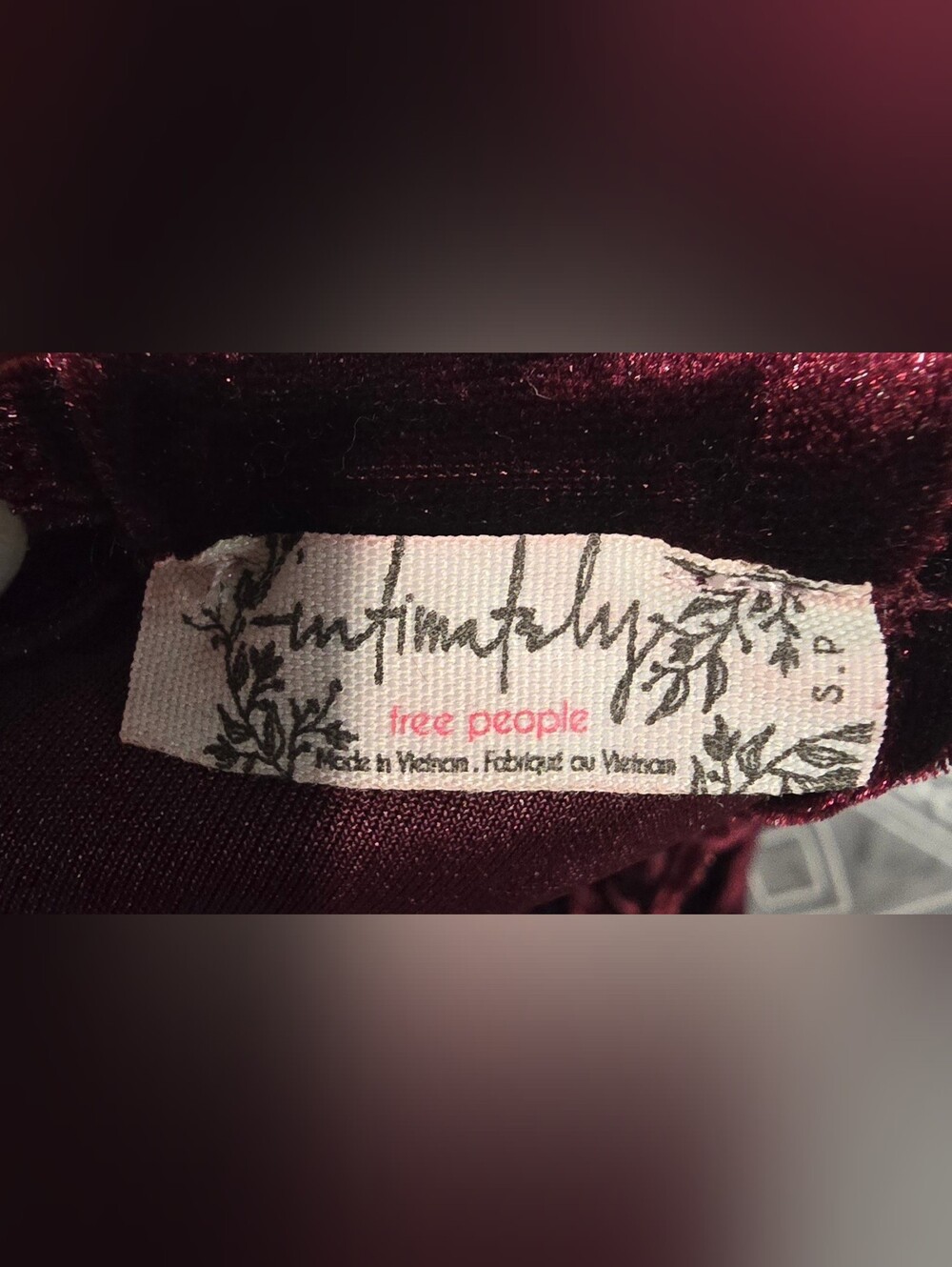 Free People Intimately Low Key Crushin Velvet Maxi Slip Dress Size Small - Picture 7 of 10